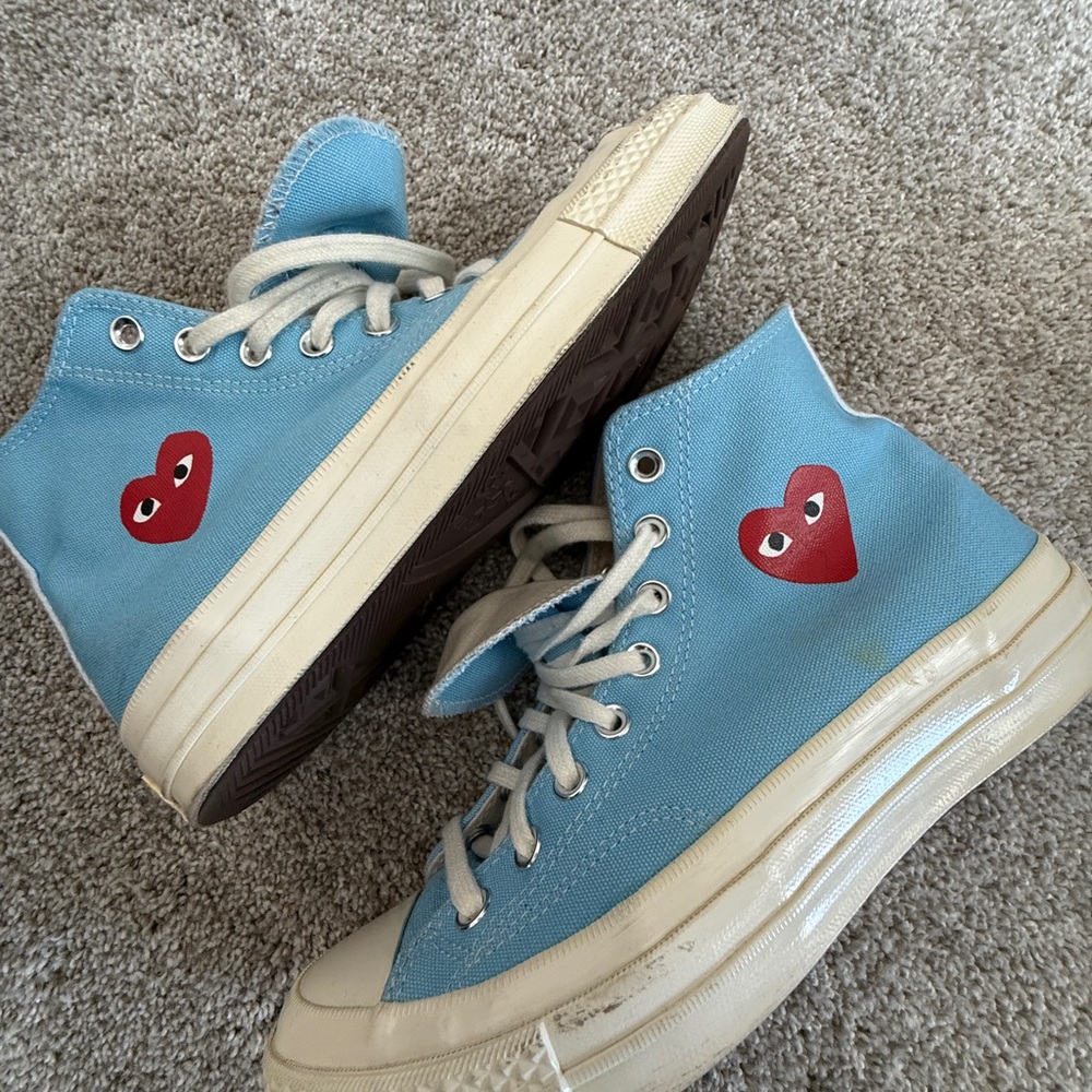 Comme des Garcons Sky Blue High-Tops